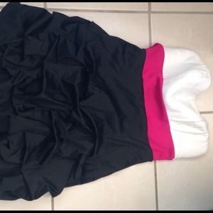 DEB white & black formal dress SHORT