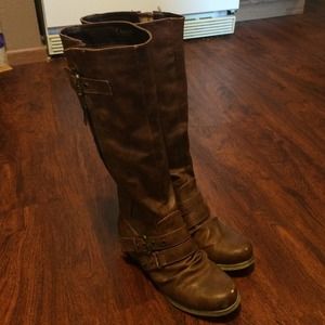 Brown tall boots