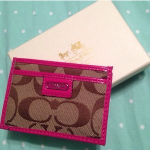NWT Authentic Coach Wallet/ID Case