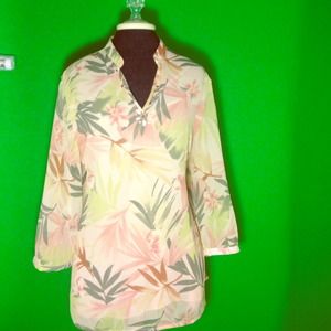 Women's Size 18 Alfred Dunner Pull On Print Top