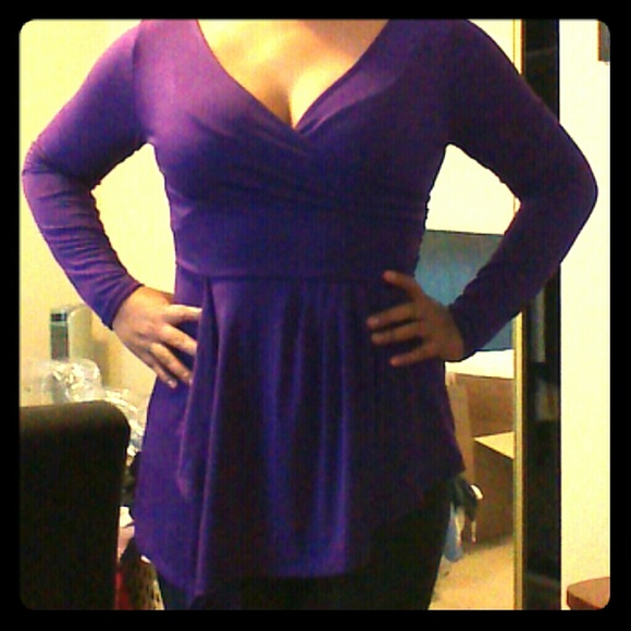 Purple Long Sleeve Top