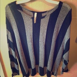 Knitted striped sweater