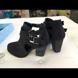 Black cut out bootie