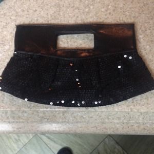 Black Sequin Clutch