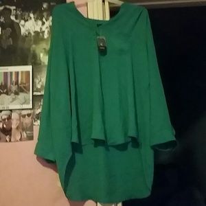 Teal chiffon high low top from torrid SIZE 4X