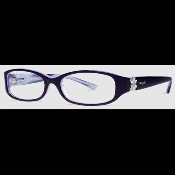 vogue purple framed glasses