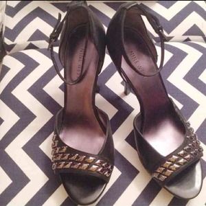 Nine West ankle strap black heels