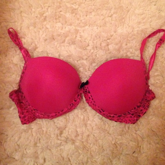 Pink Leopard Push Bra - Picture 1 of 3