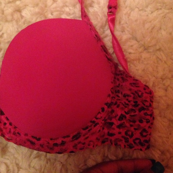 Pink Leopard Push Bra - Picture 2 of 3