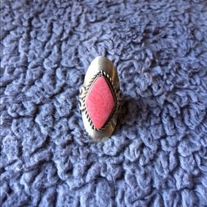 Pink stone ring