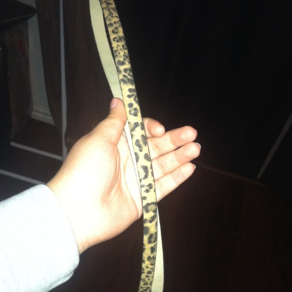 Cheetah print belt.