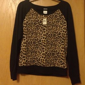 Cheetah print cinched waist top