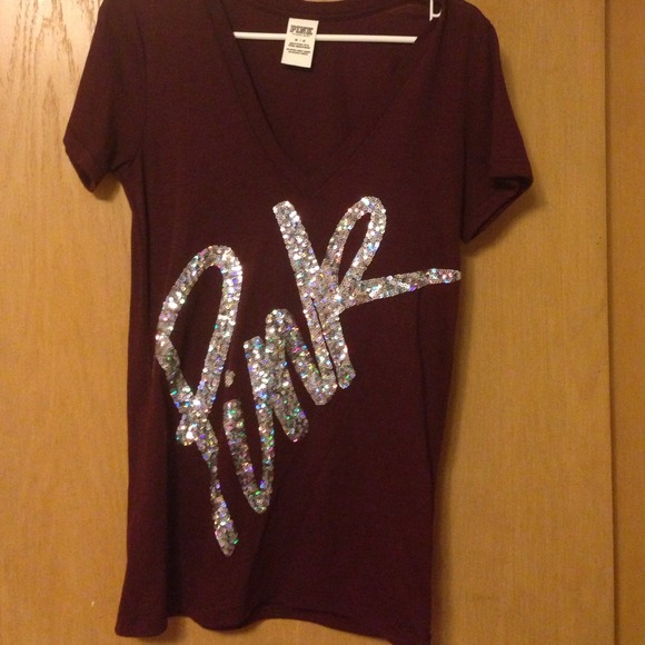 Burgundy pink tee