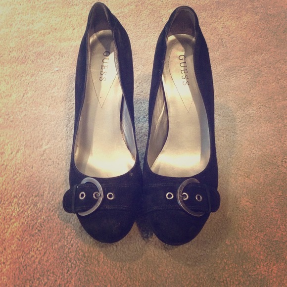 Black guess stilettos.