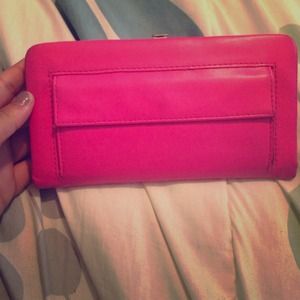 Pink clutch wallet