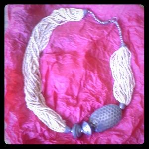 Seed beed and ss necklace