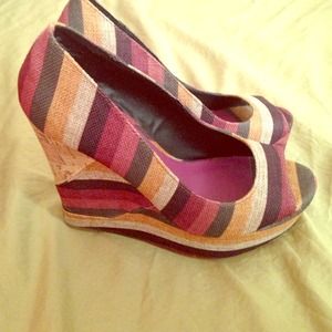 Multi colored Wedged Heels