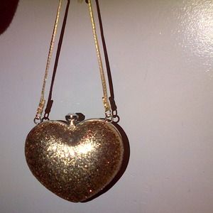 Gap Glitter heart bag for a little princess