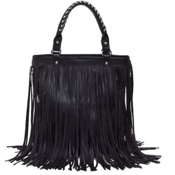 Black tassel purse/handbag