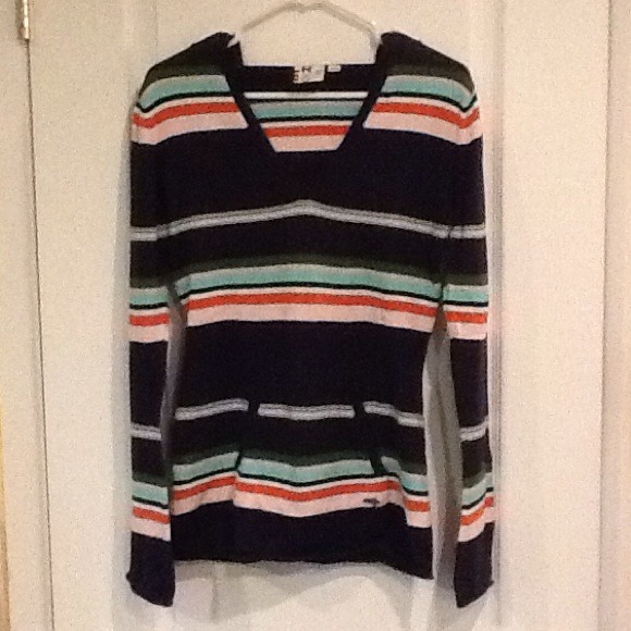 Striped hooded sweater