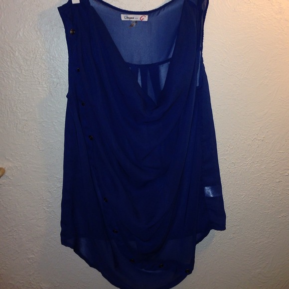 Flowing Blue Blouse