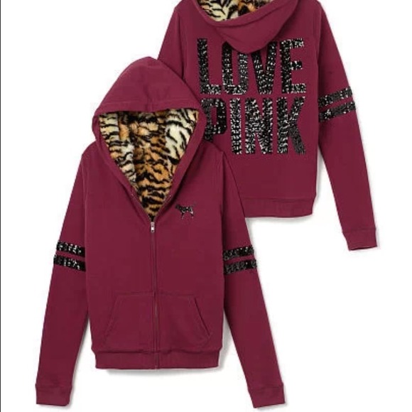 Victoria secret fur hoodie Nwot