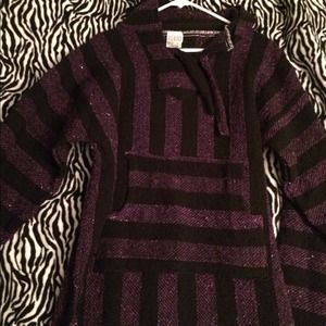 Purple / Black Poncho
