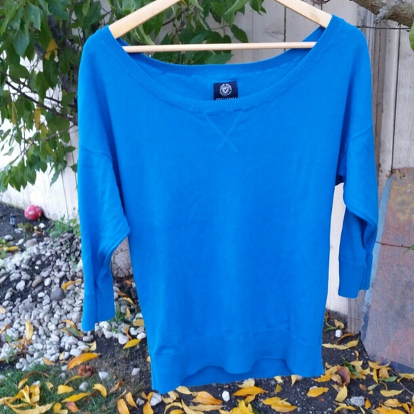 Teal AE dolman sweater