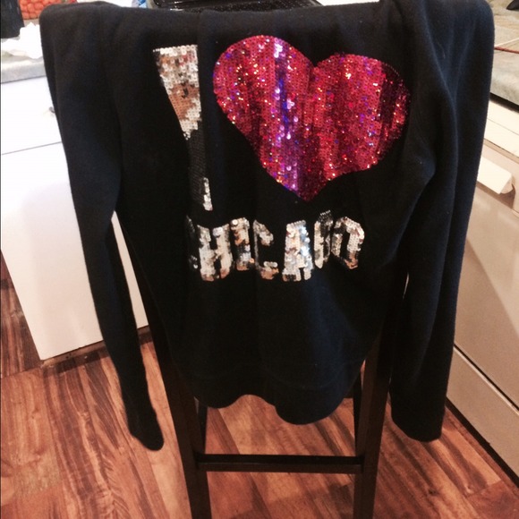 *SOLD* Victoria secret zip hoodie I heart Chi - Picture 4 of 4