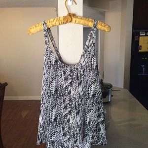 Black and white tank top