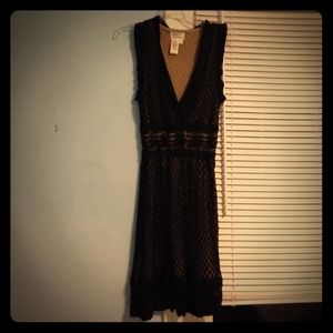 Black lace overlay dress, max studio