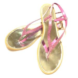 8 1/2 pink glitter sandals