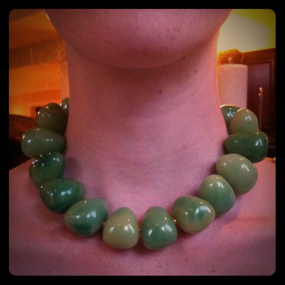 Jade fashion forward chic choker style necklace