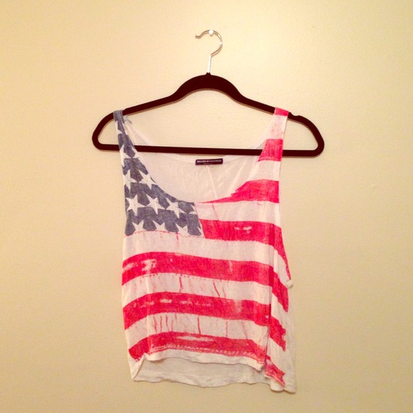 American Flag crop top tank