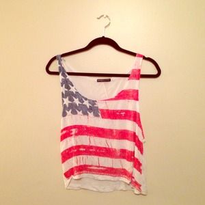 American Flag crop top tank