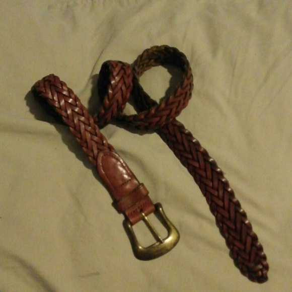 Brown leather belt