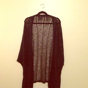 Brandy Melville Black Hole open front sweater