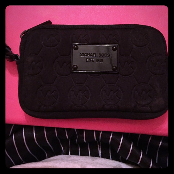 Michael Kors neoprene wristlet