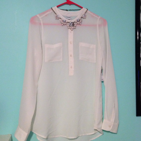 Sheer white blouse
