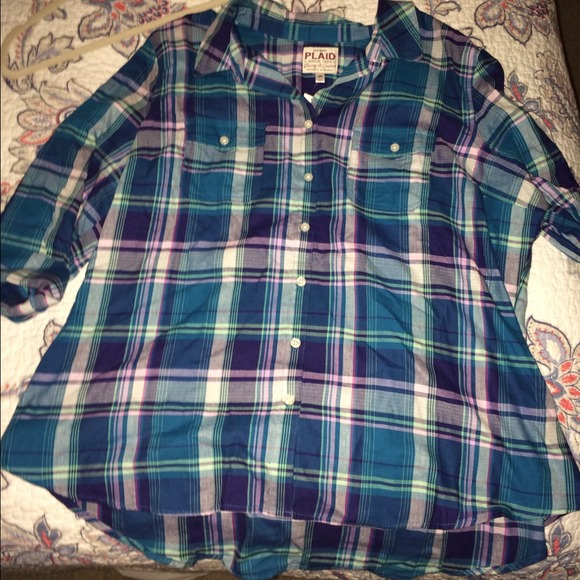 Plaid button down