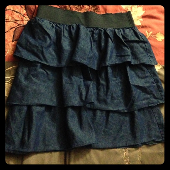 Denim layered skirt 💜