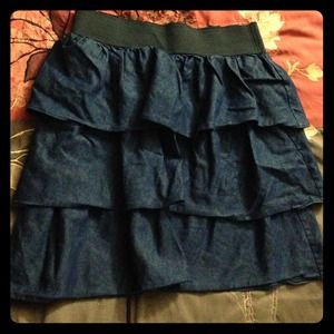 Denim layered skirt 💜