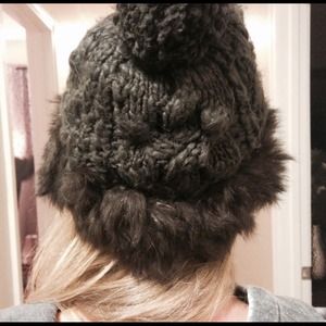 REAL FUR knit beanie