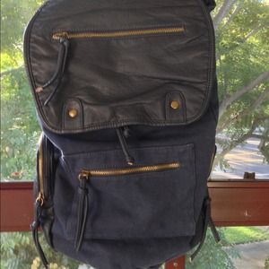 Urban Outfitters Navy Canvas Backpack