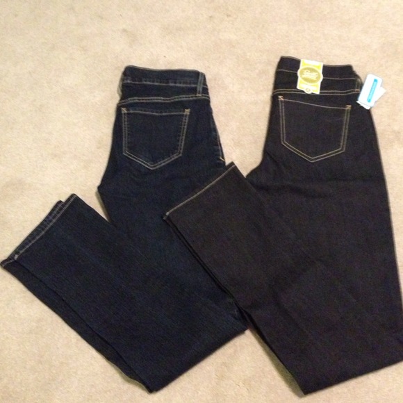 2 pair dark denim jeans!