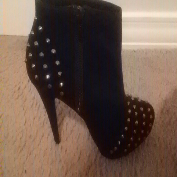 Black studded boots