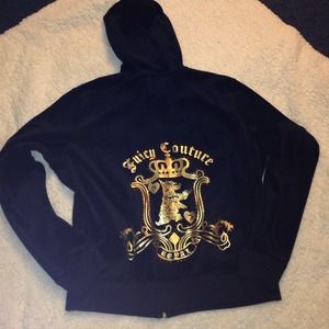 Juicy couture hooded velour zip up