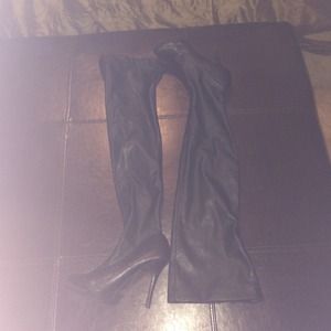 Black long boots