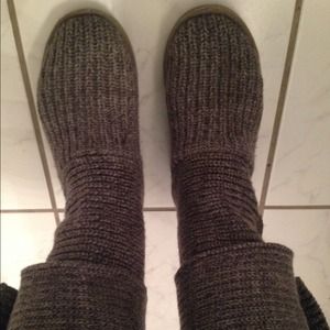 Gray Knitted UGG Boots