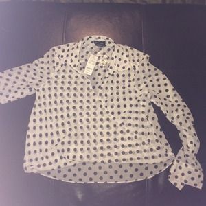 Bebe poka dot shirt